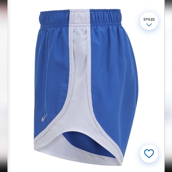 Nike Royal Blue and White Women's Dry Tempo Athletic Shorts Large - Picture 3 of 13